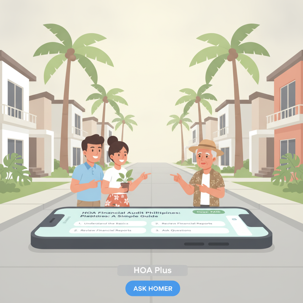 HOA financial audit for a Philippine homeowners association